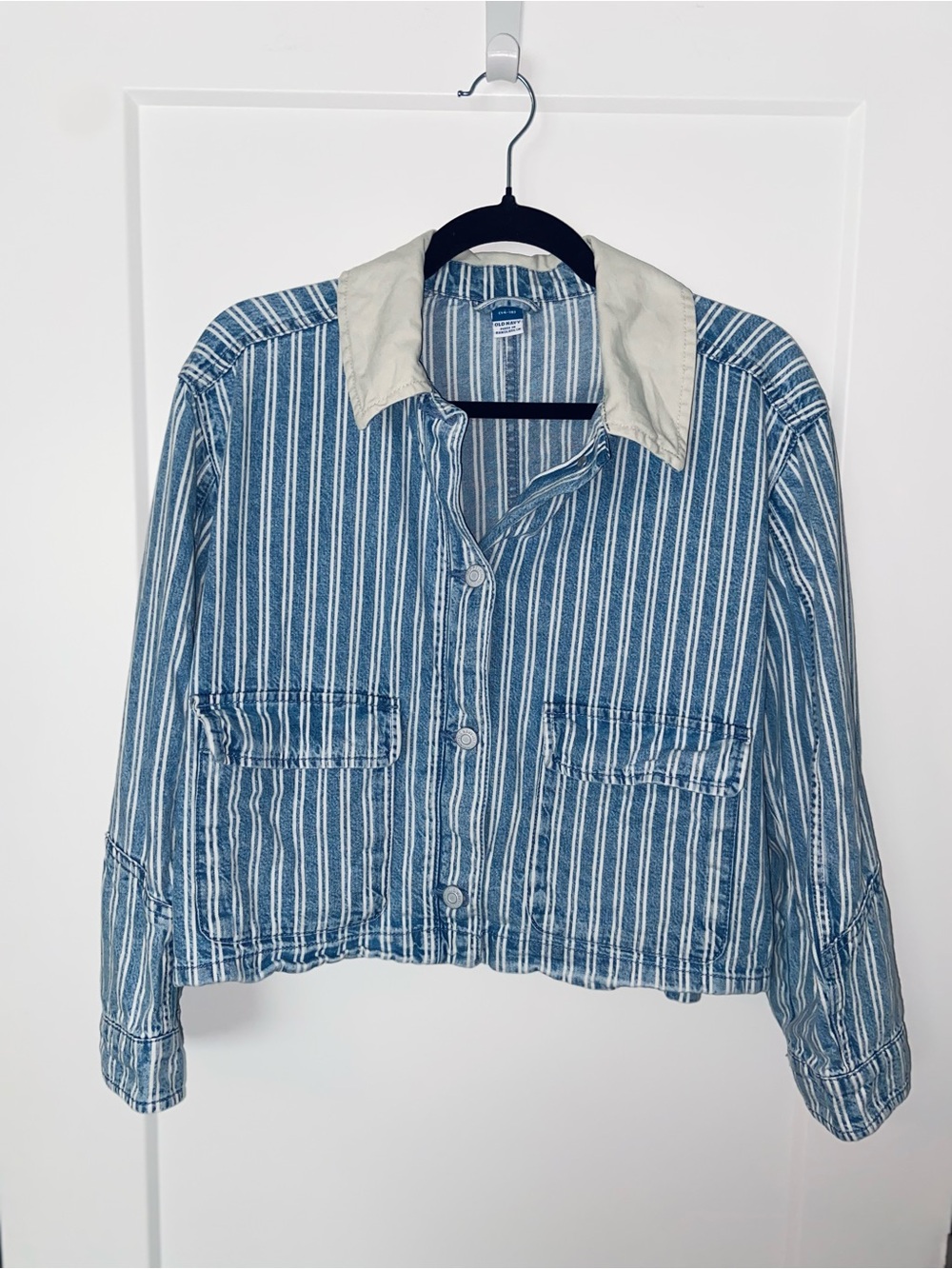 Old Navy Stripe Denim Jacket